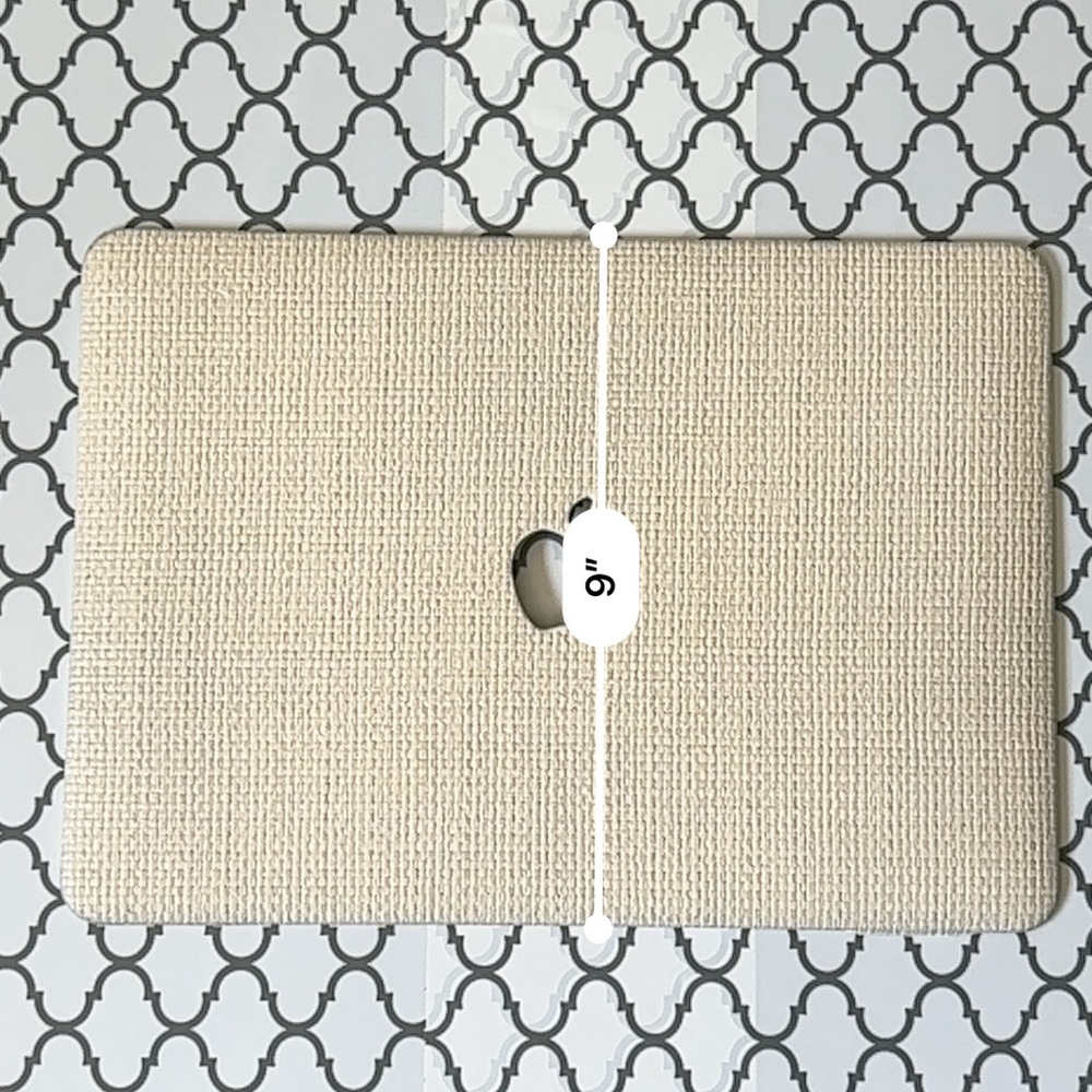 Beige Textured Laptop Case